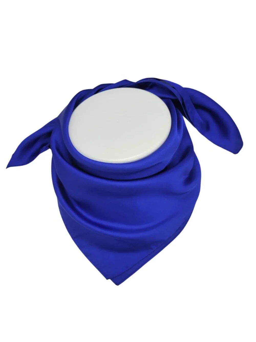 ✨Accessory Luxury Square Silky Royal Blue Scarf Solid Neck Wrap Elegant Shawl